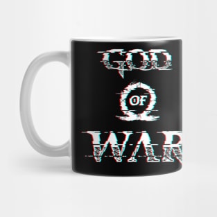 God Of War Logo Glitch Effect White Mug